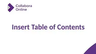 How to Insert and Edit Table of Contents in Collabora Online 🆒 