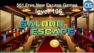 [Walkthrough] 501 Free New Escape Games level 106 - Saloon escape - Complete Game