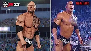 WWE 2K22 vs Real Life The Rock Entrance Comparison!