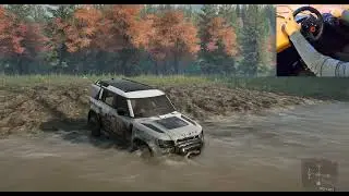 Land Rover Defender 110 2020 Going Offroading - Snowrunner I Logitech G29