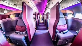 Qatar Airways A350-1000 Qsuite Business Class from Tokyo to Dubai via Doha (Full Flight Experience)