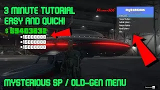 Mysterious Mod Menu | SP and OLD-GEN MENU! | GTAV 3 MINUTE TUTORIAL