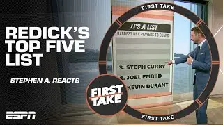 OH PLEASE - Stephen A. reacts to JJ Redicks Top 🖐️ hardest NBA players to guard 🤦‍♂️ | First Take