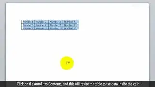 How to Automatically Resize a Table in Microsoft Word :Tutorial
