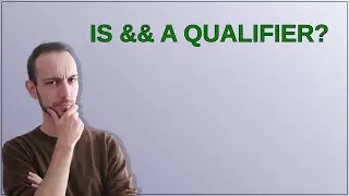 Is && a qualifier?