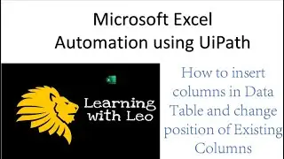 How to insert the columns in between existing columns in Data Table||SetOrdinal||Uipath||RPA