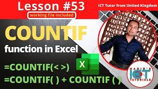 Lesson 53: COUNTIF function used to COUNT MULTIPLE different items in a column in Excel