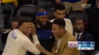 Joel Embiid steals the Alley-oop & dunks on his teammate | 76ers vs Pelicans