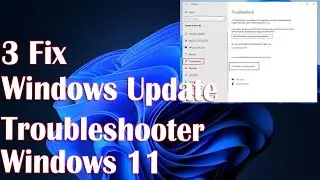3 Fix Windows Update Troubleshooter in Windows 11