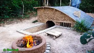 Woman Builds Underground Dugout Shelter In Forest | Start To Finish