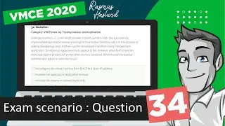 Veeam Certified Engineer - VMCE 2020 practice exam scenario: Question 34