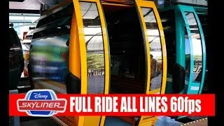 Disney Skyliner Full Ride All Three Lines All Audio In HD 60fps