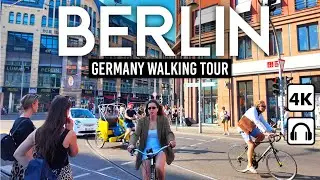 BERLIN - Germany 🇩🇪 4K Walking Tour, Downtown Sunny Day 2024 ☀️