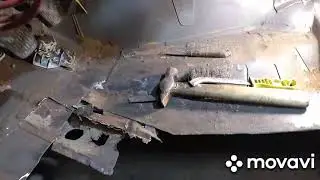 замена порогов Мерседес W210 сварка дна .часть 1