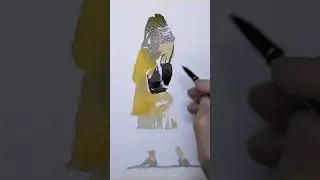 [水彩の柔らかいラフなタッチで人物を描く13] ラフな感じの水彩らしい描き方　水彩メイキング  Masato Watanabe 