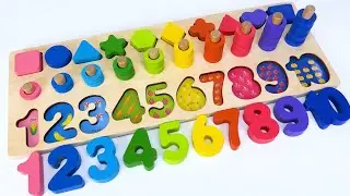 Learning Shapes and Numbers with Activity Puzzle | Best Learning Colors Video Preschool Toddler Toy
