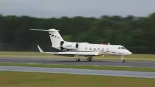 Presidential Air Gulfstream IV Landing at Hickory Regional Airport  (5-31-18)