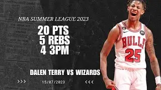 Dalen Terry 20 pts 5 rebs 4 3pm vs Wizards  NBA Summer League