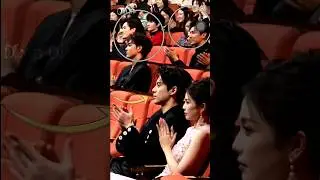 Dylan Wang's reaction captured when Esther Yu is receiving the Award on Stage💜❤️