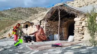 Life on the Hill: Securing a stone stove against the wind and cooking by Zari