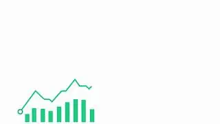 Candle Sticks Growth Graph with Upward Growth Trend Arrow Indicating Growth Animation