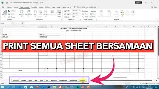 Cara Print Semua Sheet di Excel