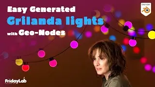 Generated Grilanda lights with Geometry nodes - Blender 3.1