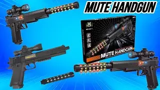 Electric Mute Handgun Toy Unboxing 2024 - New Silent Shooter Toy Gun