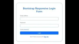 Bootstrap 5 Responsive Login Form