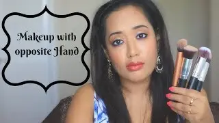 Full Face Makeup challenge with opposite Hand l Collab  With Beauty Brigade l Sweta'sBeautyvanity