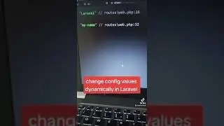 Change Config Value dynamically in Laravel  