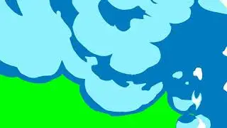 Animated Blue Flame Green Screen #11 with Sound