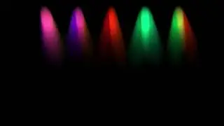 Background black, colored rays Футаж Фон черный, света лучи цветные