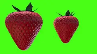 Strawberry [ Free 3D ] Green Screen Animation Video Play