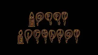 Happy Birthday Text Animation - Black Background | Celebration Effect