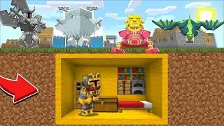 Minecraft BUILD SECRET UNDERGROUND BUNKER AGAINST MOWZIES MOBS MOD ! DONT GET CAUGHT! Minecraft Mods