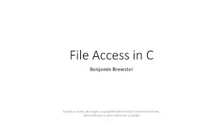 2.4 File Access in C