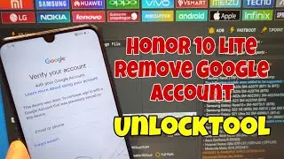 Honor 10 Lite (HRY-LX1) Remove Google Account, Bypass FRP. One Click with Unlocktool.