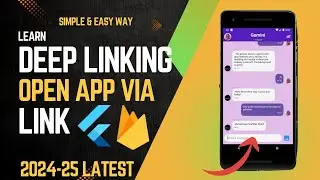 How to Open App Via link | Deep Linking In flutter | Easy way | 2024-25