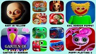 Poppy Playtime 2, Garten of Banban Animation, Baby in Yellow, Evil Horror Puppet Playtime 3D,