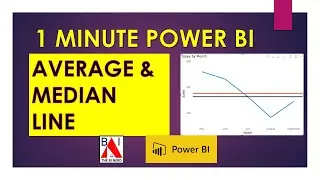 Average & Median Line in One Chart Power BI QUICK and EASY in 1 Minute