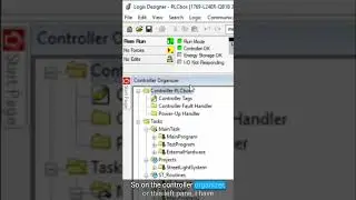 Dive into PLC Programming: Exploring the Controller Organizer  #industrialautomation #plc #rockwell