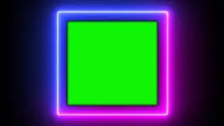 Animated Neon Frame Green Screen Animation Effects Template HD