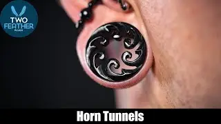 Hand Carved Horn Tunnels for your Stretched Ears