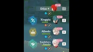 Trying my dream team with Trial Characters (Genshin Impact/ Mist of Dungeon Event)