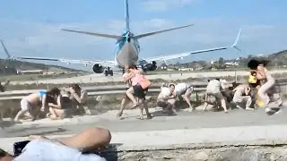 Jet Blast Surprises Tourists