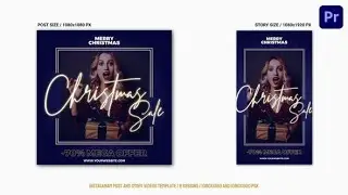 Merry Christmas Instagram Sale Mogrt- Premiere Pro Templates