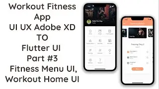 #3 Sweat It Out! Creating a Workout Fitness App with Flutter | Workout Home UI & Fitness Menu UI