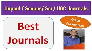 Best UGC and Scopus Journals | Sci and DBLP Journals 