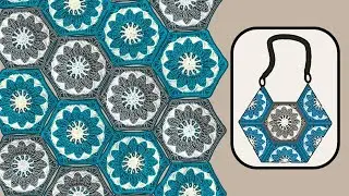 OMG😍Such An Amazing Crochet Hexagon Afghan For Bags and Throws 👉Absolutely Stunning pattern@sara1111